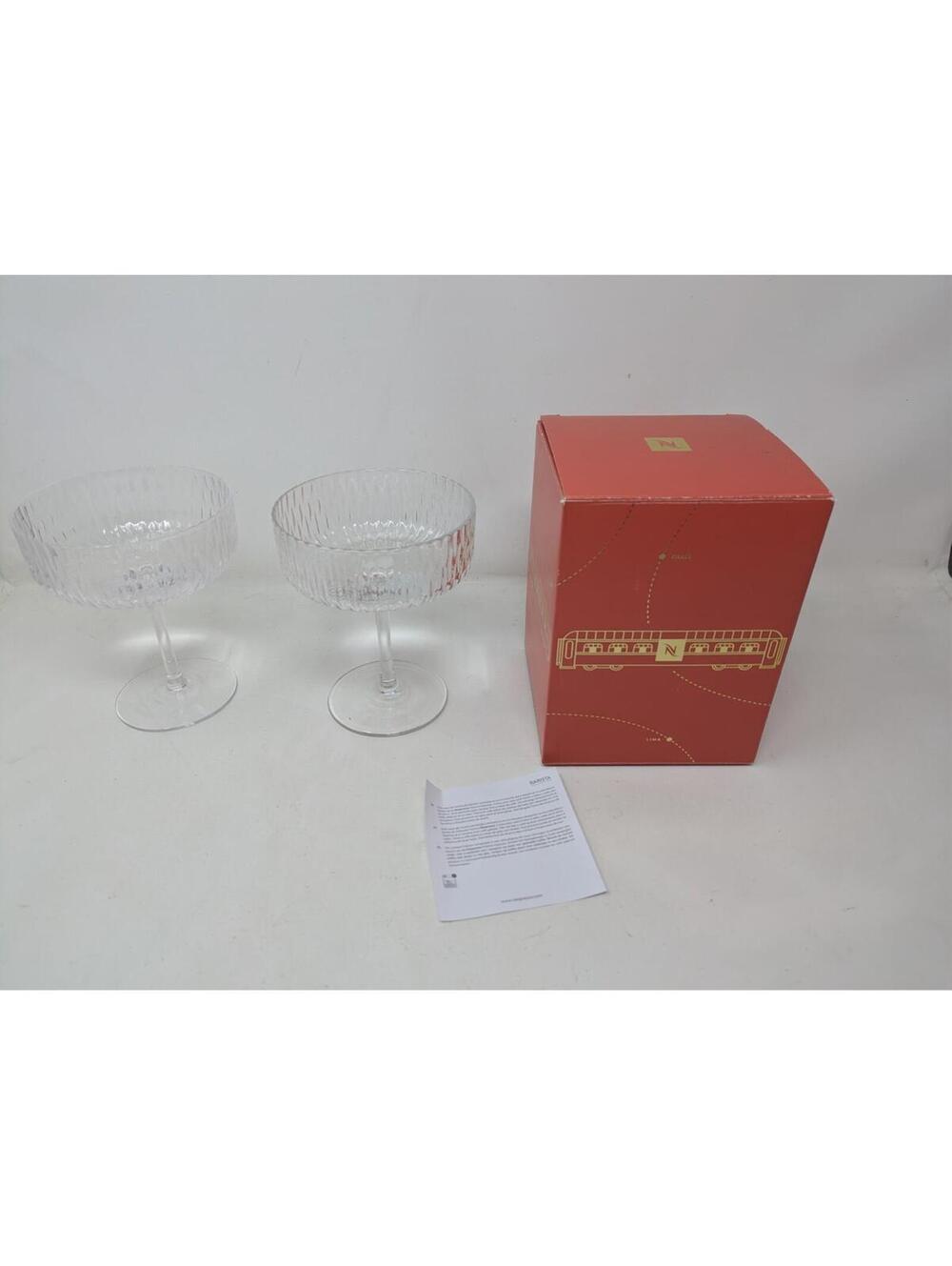 2 Nespresso  Barista Festive Espresso Martini Cocktail Glass/ Desert bowl